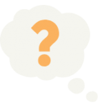 Thought bubble with question mark