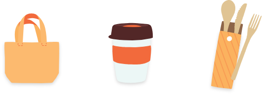 image1 Reusable carry bag, keep cups and bamboo cutlery