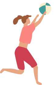 Girl playing volleyball