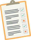 Checklist on clipboard